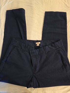 J. Crew Navy Stretch Waistband Pants